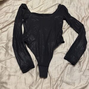 Lululemon Black Long Sleeve Bodysuit